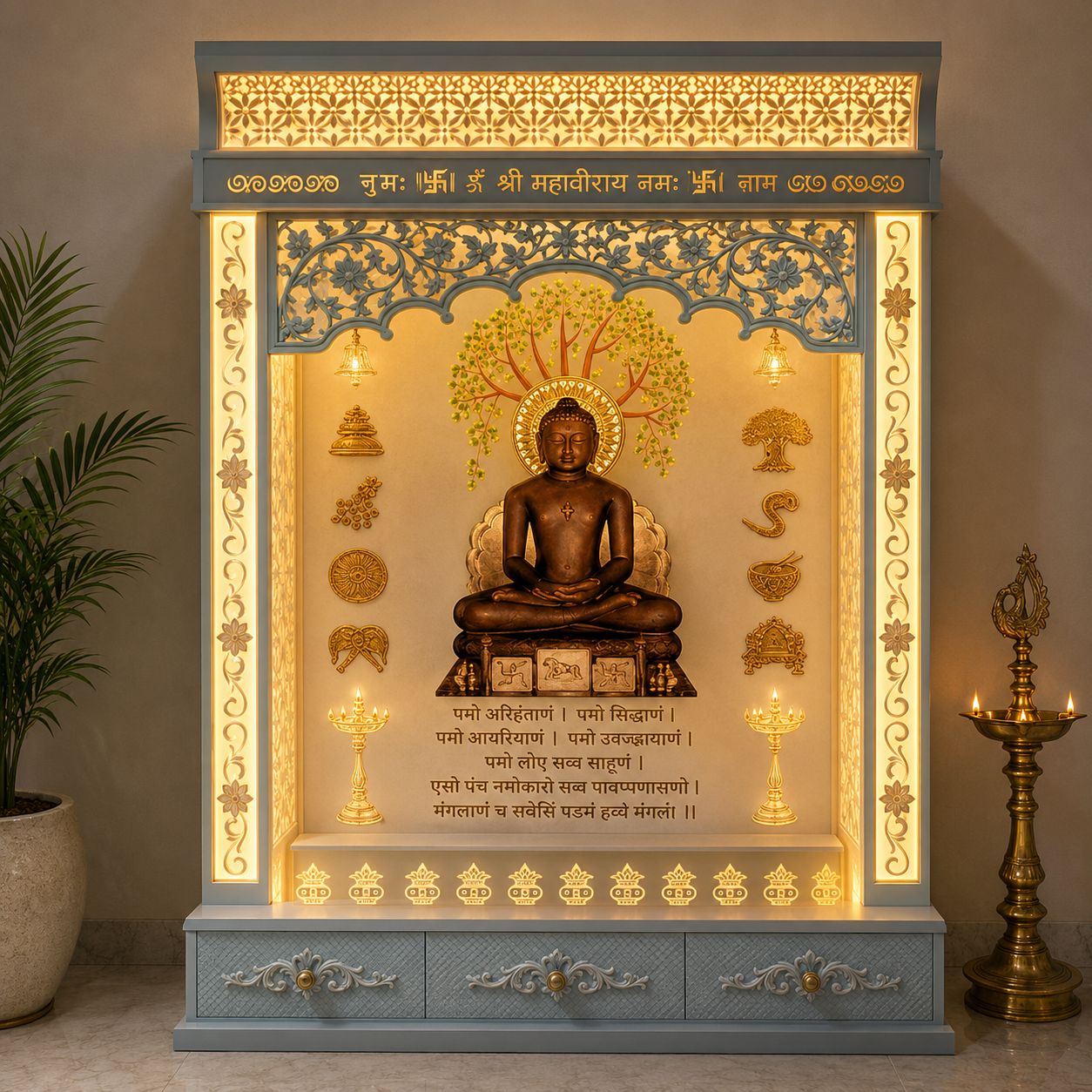 Mahaveer Jain Temple - Marble Temple by OM ART and CRAFT