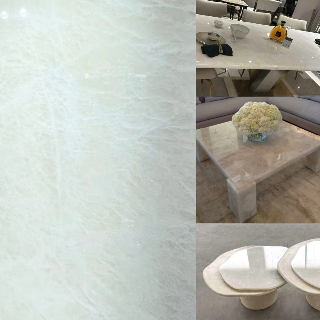 Ice Onyx Marble Table Tops - Marble Tables Tops by OM ART and CRAFT