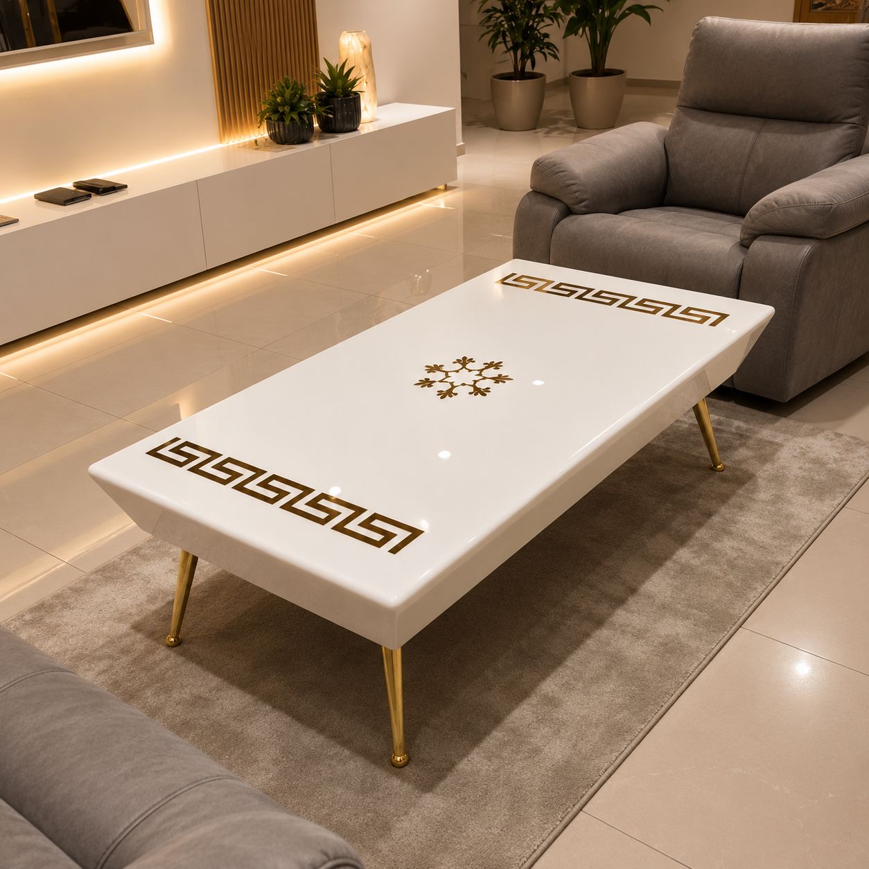 White Onyx Marble Center Table