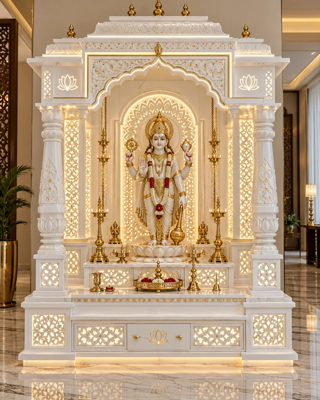 Shree Vishnu Corian Temple Manufacturer