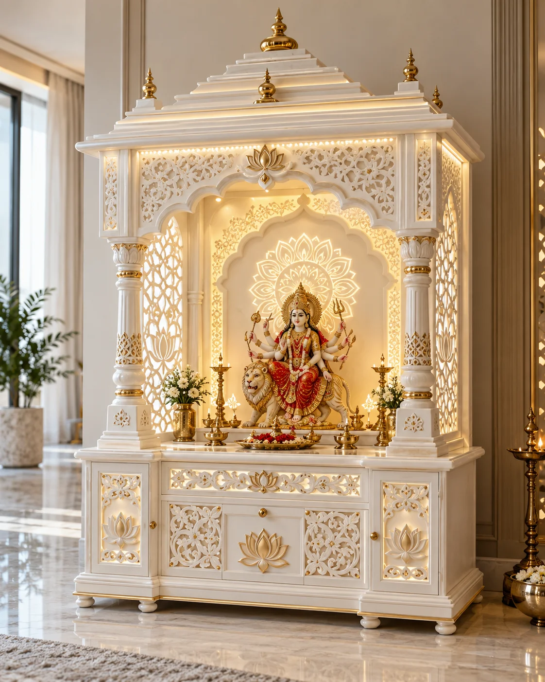 Maa Durga Corian Temple Manufacturers