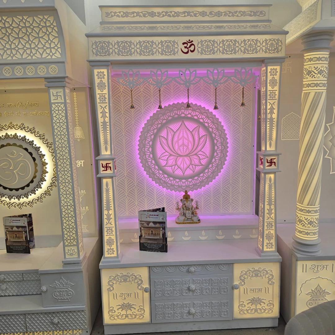 Exclusive Lotus Corian Mandir Manufacturers