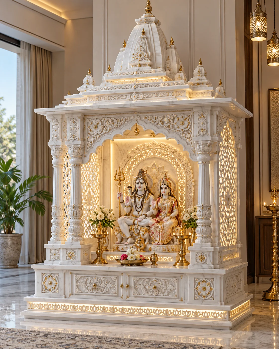 Shiv Parvati Marble Temple Manufacturers